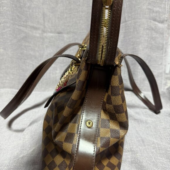 **Authentic** Louis Vuitton LV Tote Bag Chelsea Ebene Brown Damier - Picture 6 of 8